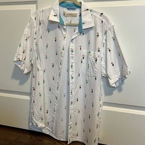 Tommy Bahama Hawaiian Hula Girl Shirt Large